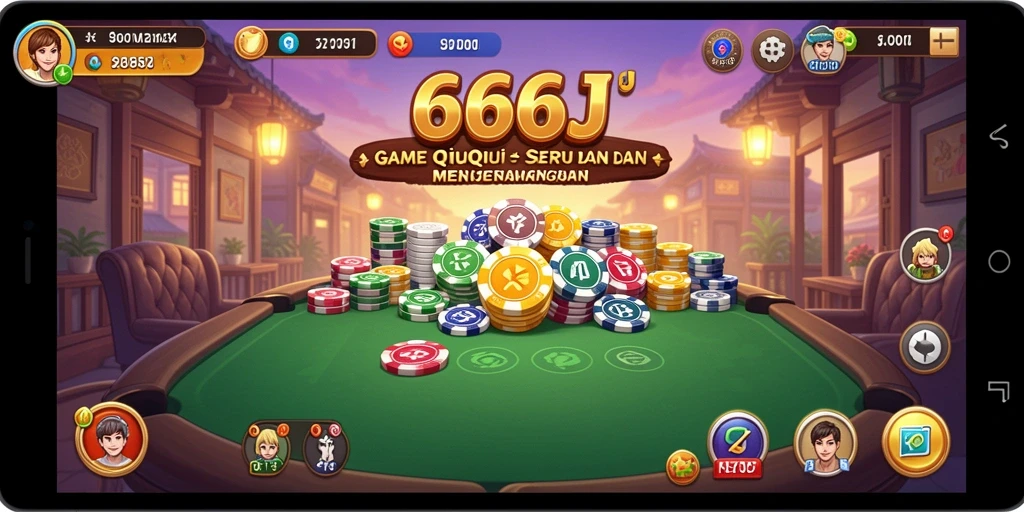 Tampilan gameplay seru dalam permainan QiuQiu 666J.