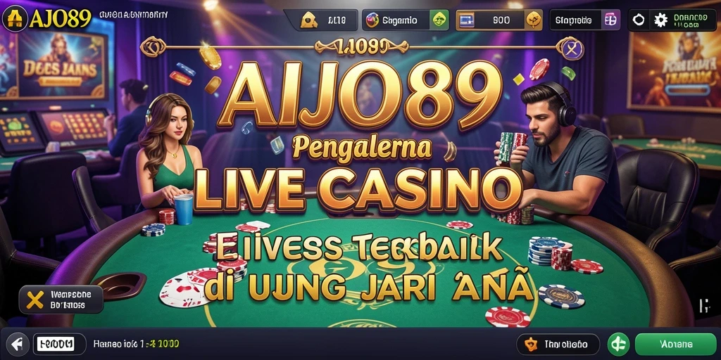 Gameplay Live Casino dengan dealer langsung dan suasana nyata.