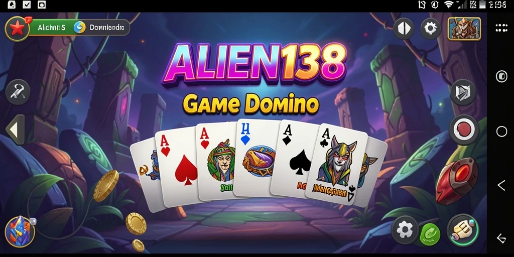 Screenshot gameplay menunjukkan serunya permainan Domino di ALIEN138.