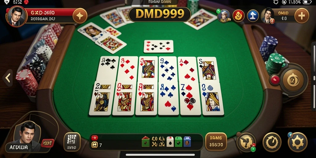 Screenshot gameplay DMD999 menunjukkan keseruan bermain Domino.