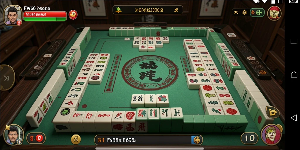 Tampilan gameplay FW66 yang menarik dan seru dalam permainan Mahjong.