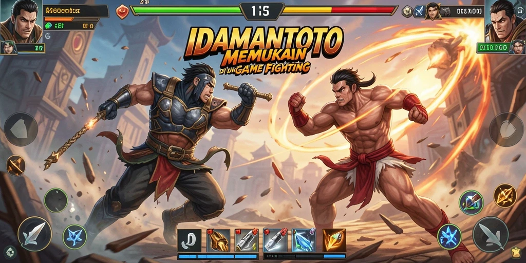 Screenshot IDAMANTOTO menunjukkan aksi pertarungan yang intens dan mendebarkan.