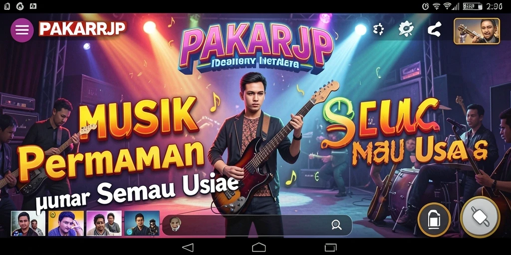 Tampilan gameplay PAKARJP yang menarik dengan berbagai tantangan musik.